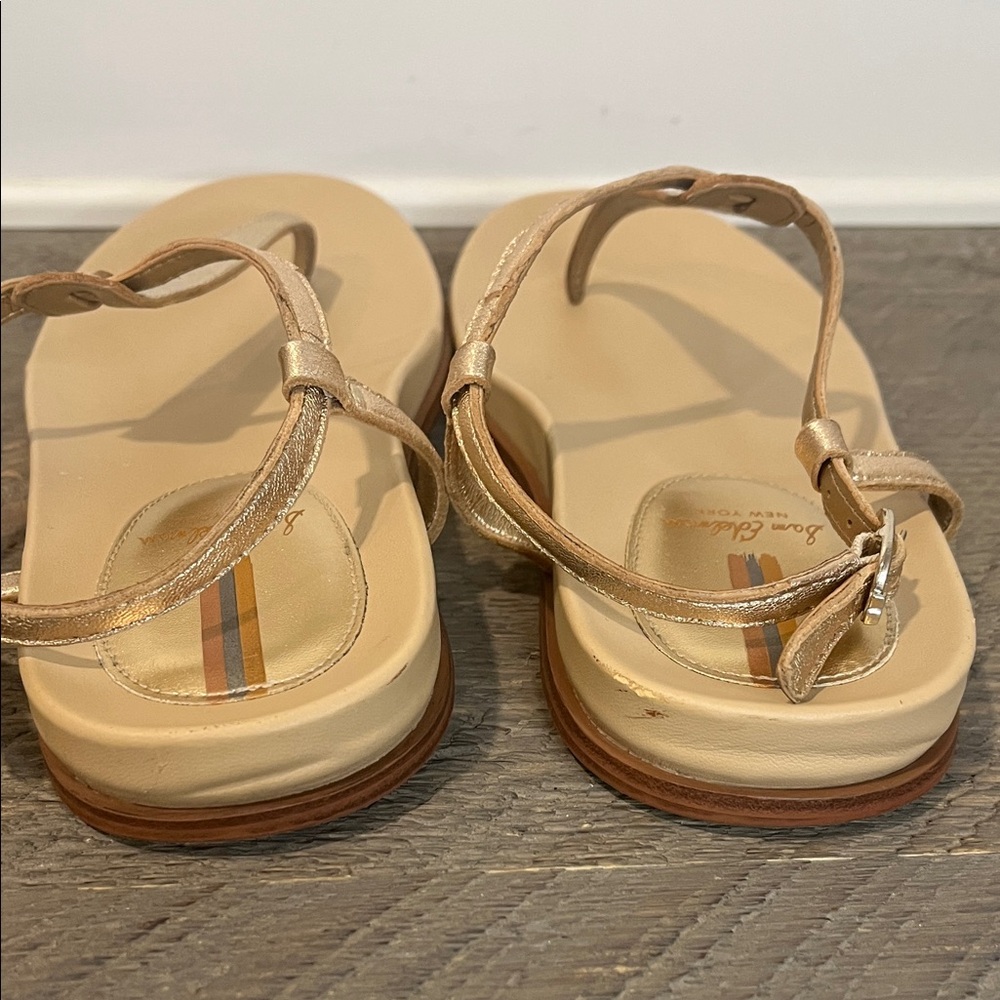 Sam Edelman Naomi Sandals in Gold Metallic Leather - Sz 7.5 - Picture 8 of 9